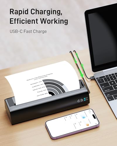 Portable Printer Wireless for Travel, Adapts to Thermal US Letter 8.5" X 11" & Legal Size, Inkless Thermal Printer for Phone & Laptop,Supports iOS, Android, Window - Image 6