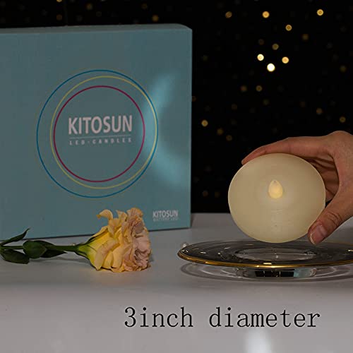 Image of Floating Candles 3 inch Flicker Wax LED Floating Candles Flameless Batteries Tea Lights Water Activated for Home Wedding Party Centerpiece Vases Outdoor Swimming Pool Pond Decor (White, 8 Pack)