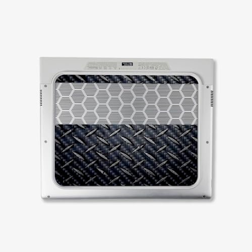 Image of MightySkins Carbon Fiber Skin Compatible with Alienware X14 R2 (2023) Full Wrap Kit - Black Diamond Plate | Protective, Durable Textured Carbon Fiber Finish | Easy to Apply | Made in The USA