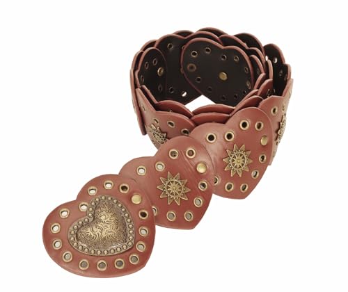 Women Wide-Disc-Western-Belt Chunky-Cowgirl Cowboy Belt Concho Country Leather Belt for Dress3