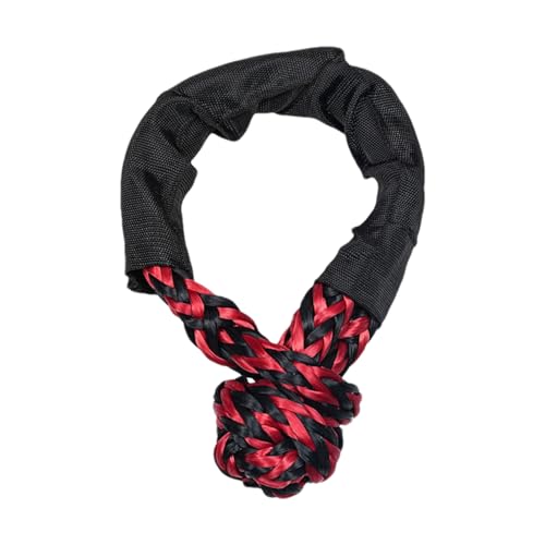 Corde de remorquage d'énergie robuste avec 2 manilles souples – Corde synthétique souple | Récupération de route synthétique robuste | Manille haute résistance pour remorquage tout-terrain pour