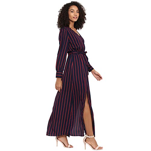 Image of Harpa V-Neck Vertical Stripes Dress