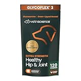 VetriScience Extra Strength Hip & Joint Supplement for Dogs – Supports Joint Health & Mobility, Vet-formulated w/Glucosamine, MSM & Green-Lipped Mussel – Chicken Flavor, 120 Chews