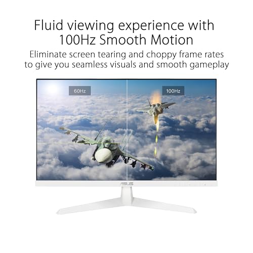 ASUS Eye Care 23.8” 1080P Gaming Monitor (VY249HF-W) – Full HD, IPS, 100Hz, IPS, SmoothMotion, 1ms, Adaptive Sync, Eye Care Plus Technology, Blue Light Filter, Flicker Free, 3 yr Warranty - Image 4