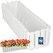 KOTARBAU® Blumenkasten - Blumentopf - 58x18x16 cm - Weiß - Kunststoff - Pflanzkasten - Balkonkasten - Pflanzkübel Rechteckig - Übertopf Groß - Blumenkasten Balkon