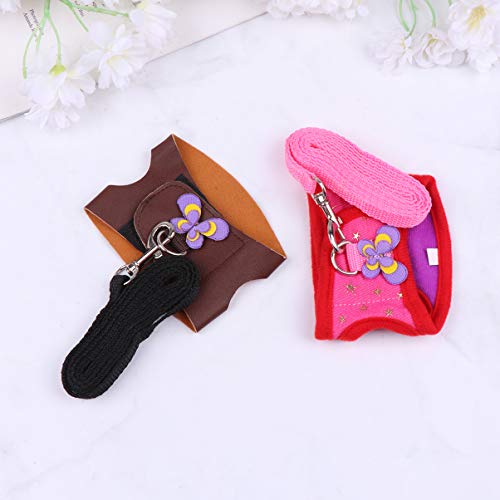 POPETPOP 2 Sets Small Pet Harness Leash Adjustable Walking Rope for Hamster Rat Ferret Mouse Squirrels - Image 6