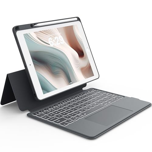 CHESONA Rugged Keyboard Case for iPad 9th 2022/8th/7th...