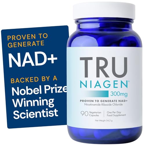 TRU NIAGEN Nicotinamide Riboside NAD+ Supplement Patented Formula NR 300 mg per capsule / 300 mg per serving 90 days (3 months / 1 bottle)