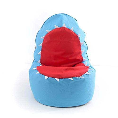 LiveDeco - Beanbag XL per Bambini, Design squalo