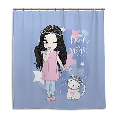 Rideau de douche imperméable contre les éclaboussures en tissu polyester 60x72 - 5