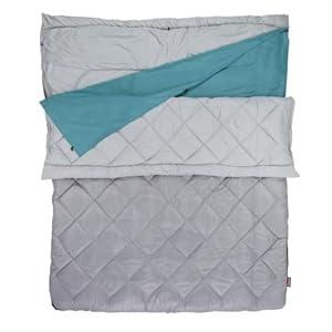 Coleman 45°F Double Sleeping Bag, Queen Size XL Sleeping Bag with Big & Tall Design, 2 Sleeping Bags When Zipped Apart, 3-Layer Comfort with Snag-Free Zipper & Stuff Sack, Machine Washable