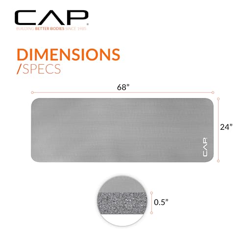 Cap Barbell MTIS-6523-12GY High Density Exercise Mat thumb #3
