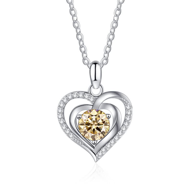 Collier pendentif cœur 1.0 CT, l'accessoire lumineux pour vos soirées et grands événements