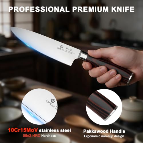 Image of imarku Knife Set 18-Piece with 10Cr15Co mov High Carbon Stainless Steel