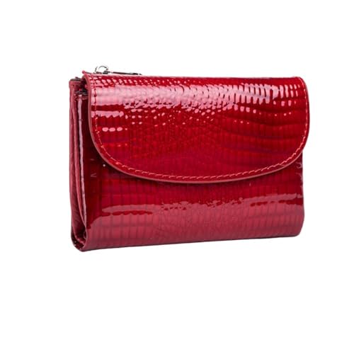 Cowhide Wallet for Women Small Trifold Wallet for Girls Students with Credit Card Holder