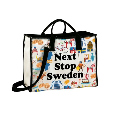 Cadeau de vacances en Suède sac en tissu thématique pour vos proches