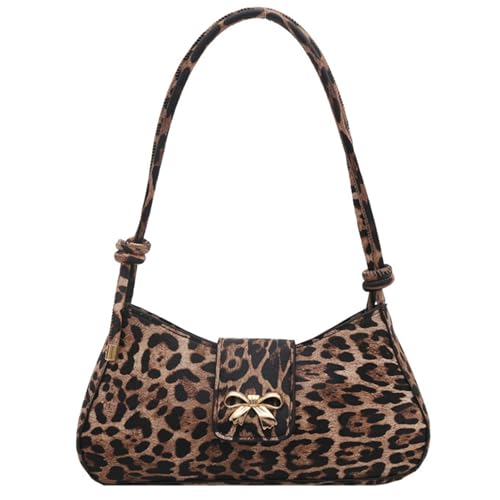 Leopard Print Puise y2k Bag Clutch Purses Leopard Purse Leather Shoulder Bag Cute Vintage Shoulder for Women