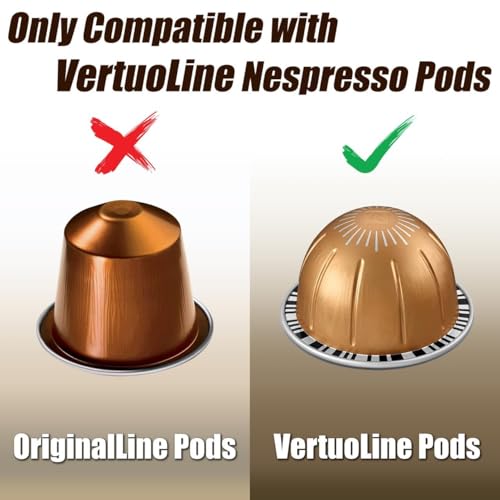Image of Deco Brothers VertuoLine Pod Holder, 360 Turntable Rotating Pod Carousel | Holds up to 36 Nespresso Vertuo Capsules, Easy Access Design, Brown