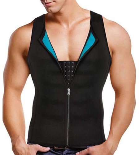 DownLTL Chaleco Moldeador Sauna Deportivo Hombre Camiseta Reductora Adelgazante Fitness Faja Compresión Formación Músculos para Sudoración
