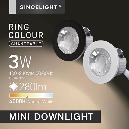 SINCELIGHT MINI Recessed Spotlight,Small Downlight for 35-40mm Ceiling Hole,Cabinet,Showcase - Image 2