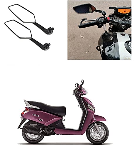 Olmeo Manual Dual Mirror, Rear View Mirror for Mahindra Gusto Bike