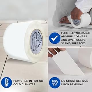 BlueTex Insulationㅤ 3" Wide x 180' Long White Vapor Barrier Seam Tape - 1 Roll, Waterproofing & Great for Crawlspaces, Insulation Repairs, Underlayment Seams, Metal Building Insulation Seams