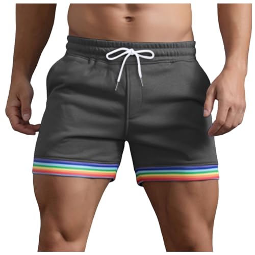 Short homme sport droit ample à taille ajustable avec grandes poches côté