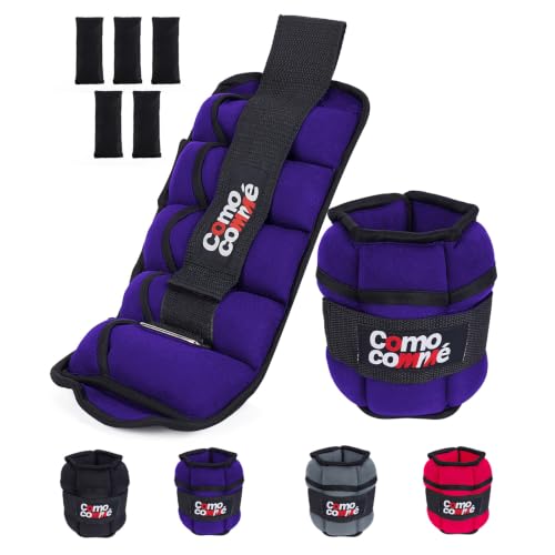 Image of Adjustable Ankle Weights, 2 3 5 lb 1 Pair Strength Training Wrist Leg Arm Weights for Women, Men, Weighted Ankle Weight Set with Removable Sandbags for for Gym, Fitness Workout, Running Lifting