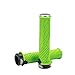 5.4 x 0.9in Bike Handlebar Grips, 1 Pair Bike Handlebar Cover Grips with Alloy Double Lock Anti Slip Cycling Handle Grip for 22.2mm / 0.9in Internal Aperture Bike (Green)