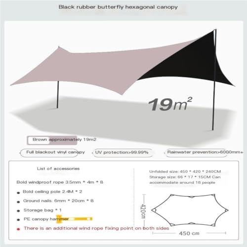 Toldo Hexagonal para Camping Resistente y Portátil miniatura 2