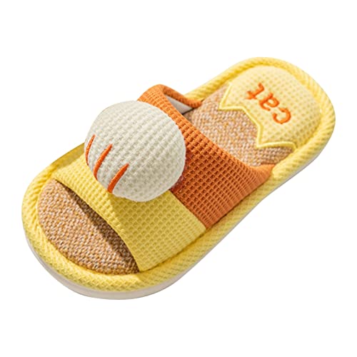Genérico Chanclas NiñA Piscina,Zapatos Para NiñOs Zapatillas De Lino A La Moda Pantuflas Para NiñOs Y NiñAs Con Suelo De Sartoon