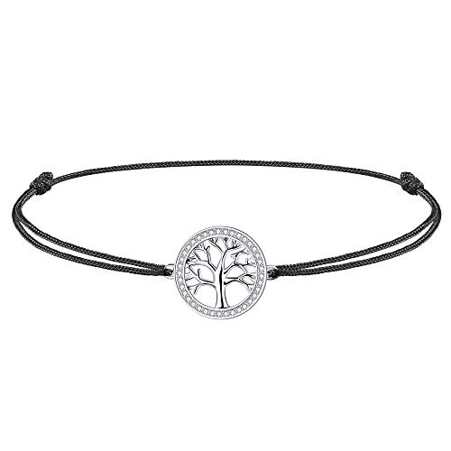 J.Endéar Fußkettchen lebensbaum Damen Mädchen Silber 925 mit...