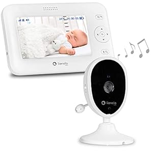 LIONELO Babyline 8.1 baby monitor, screen 3.2, two channel communication, night mode, energy saving system, 4 cameras can be linked, motion and sound detection can be linked