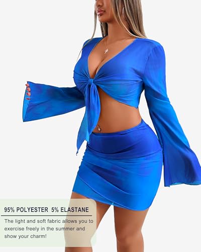 Image of Two Piece Skirt Set Shirt and Skirt Set for Women Going Out Sets Club Outfits Cute 2 Piece Sets Sexy Rave Mini Skirt