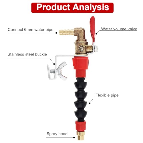 Image of Serplex Dust Remover Water Sprayer for Cutting Machine, Angle Grinder | Helps Control Cutting Dust, Supports Cooler Cutting, Flexible Nozzle, Water Misting Flow, for Angle Grinder Use