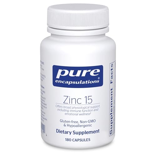 Pure Encapsulations Zinc 15 mg - Zinc Picolinate Supplement for Immune System Support Growth & Development - for Wound Healing* - 180 Capsules