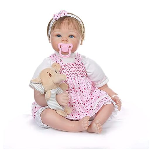 Silikon återfödda dockor söt återfödda baby som ser verklig ut, 22 tum småbarnsleksak, verkliga livet ser återfödda småbarnsdockor ut för flickor