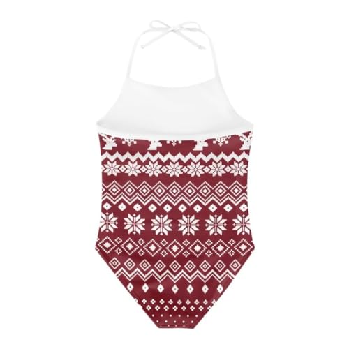 Image of Christmas Kids One-Piece Swimsuits Beach Swimwear Bathing Suit for 3-10 Years Girls