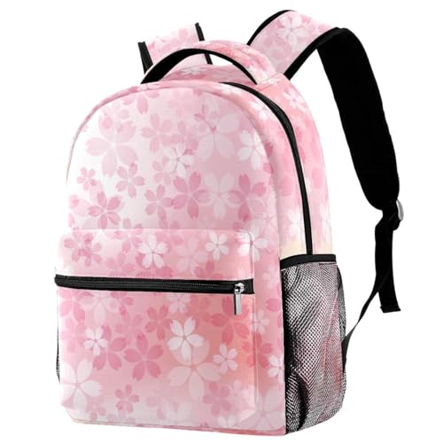 Sac à dos d'école fleurs de cerisier pour fille et garçon, cartable tendance 29x20x40cm