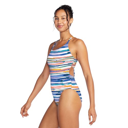 Image of Speedo Women's Swimsuit One Piece Eco Flex Double Cross Back Moderate Cut