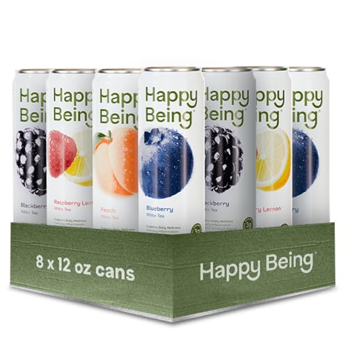 Image of Happy Being Variety Original White Tea, Antioxidant Rich, 12oz 8 Pack