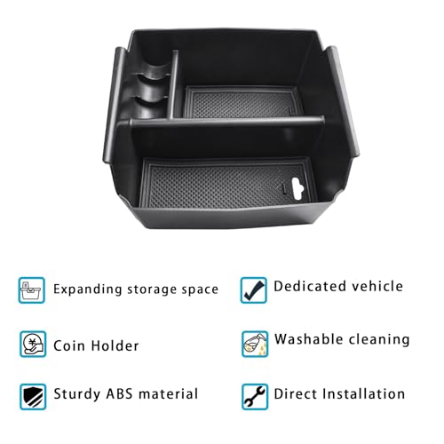 EDBETOS Center Console Organizer Tray Compatible with 2011-2018 Jeep Wrangler JK/JKU Rubicon Sport Sahara Accessories Armrest Storage Glove Box