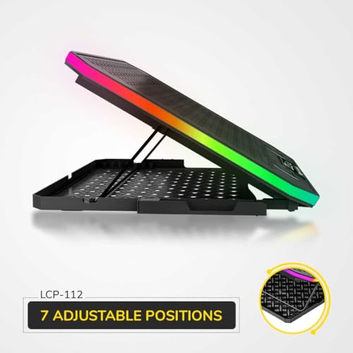 Image of LAPCARE Winner PRO RGB Cooling Pad with 6 Fans Laptop Stand, Black