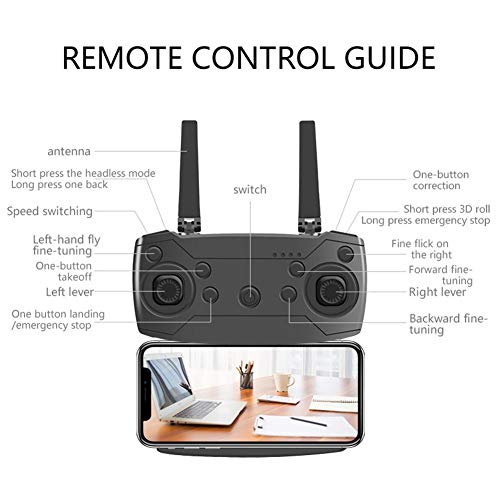 E58 Foldable Drone with 4K HD Camera, Multiple-Functions RC Quadcopter with Altitude Hold, RC Drone Remote Control Aircraft Live WiFi Flying Aerial Photography