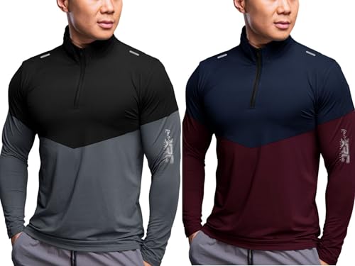 Image of Noble Monk Men's Active wear Regular Fit T Shirt |Full Sleeves |Casual T-Shirt for Men