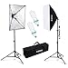 Softbox Fotostudio Set,FGen Fotolicht 2x50x70cm Beleuchtung für Fotostudios mit E27 Sockel 135W 5500K Fotolampe und 2M verstellbare Lichtstative für Studio-Porträts, Produktfotografie, Modefotos