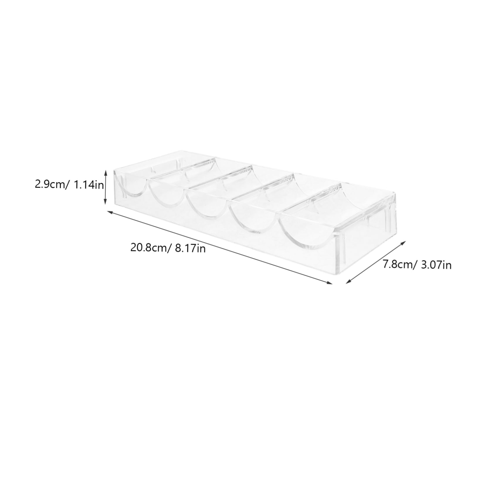 BESPORTBLE Box Portable Acrylic Poker Chip Tray Transparent Chip Case for Easy Viewing and Storage Multi Functional Organizer for and Items