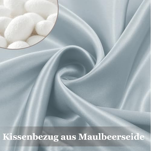 Adubor 100% Seidenkissenbezug 40x80cm für Haar und Haut mit Reißverschluss – Ansicht 3