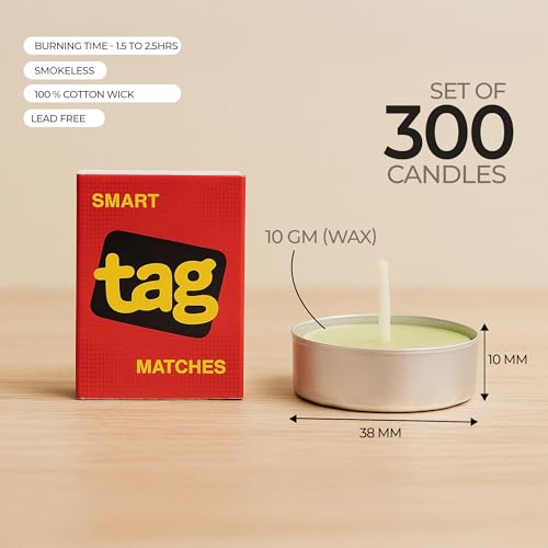 Image of Floryn Decor Unscented Colorful Tealight Candles | Paraffin Wax | Smokeless, Lead-Free Cotton Wick | Long Burning Time -2-3 hrs. | Perfect for Decoration, Festivals, Weddings, |10 Grams Each. 300 Pcs