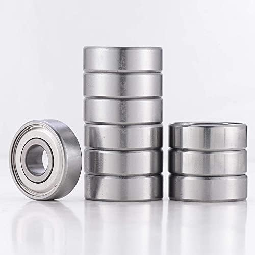 ZUBSHA ENYERPRISES 10 Pcs 6000ZZ Double Metal Seal Bearings 10x26x8mm, Pre-Lubricated and Stable Performance and Cost Effective BALL BEARING